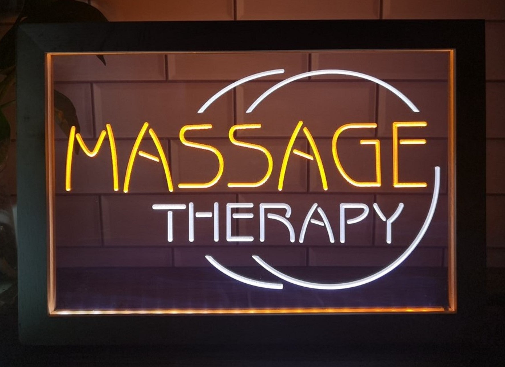 Massage Therapy Led Neon Sign Framed Massage Spa Beauty Salon Decor