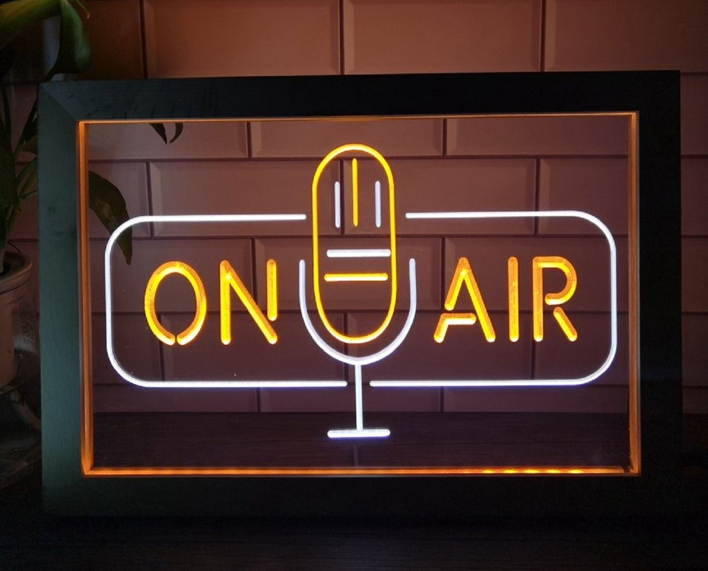 On Air Speaker Led Neon Sign Framed Home Studio Room Audio Recording Studio Decor