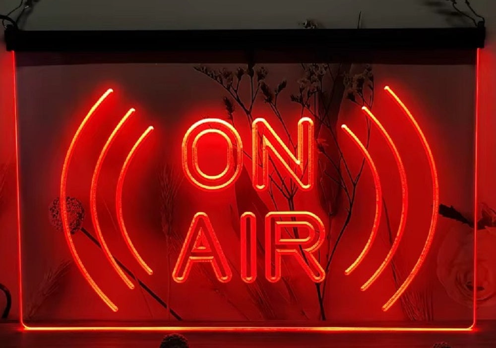 On Air Waves Led Neon Sign Home Studio Room Audio Radio Studio Decor