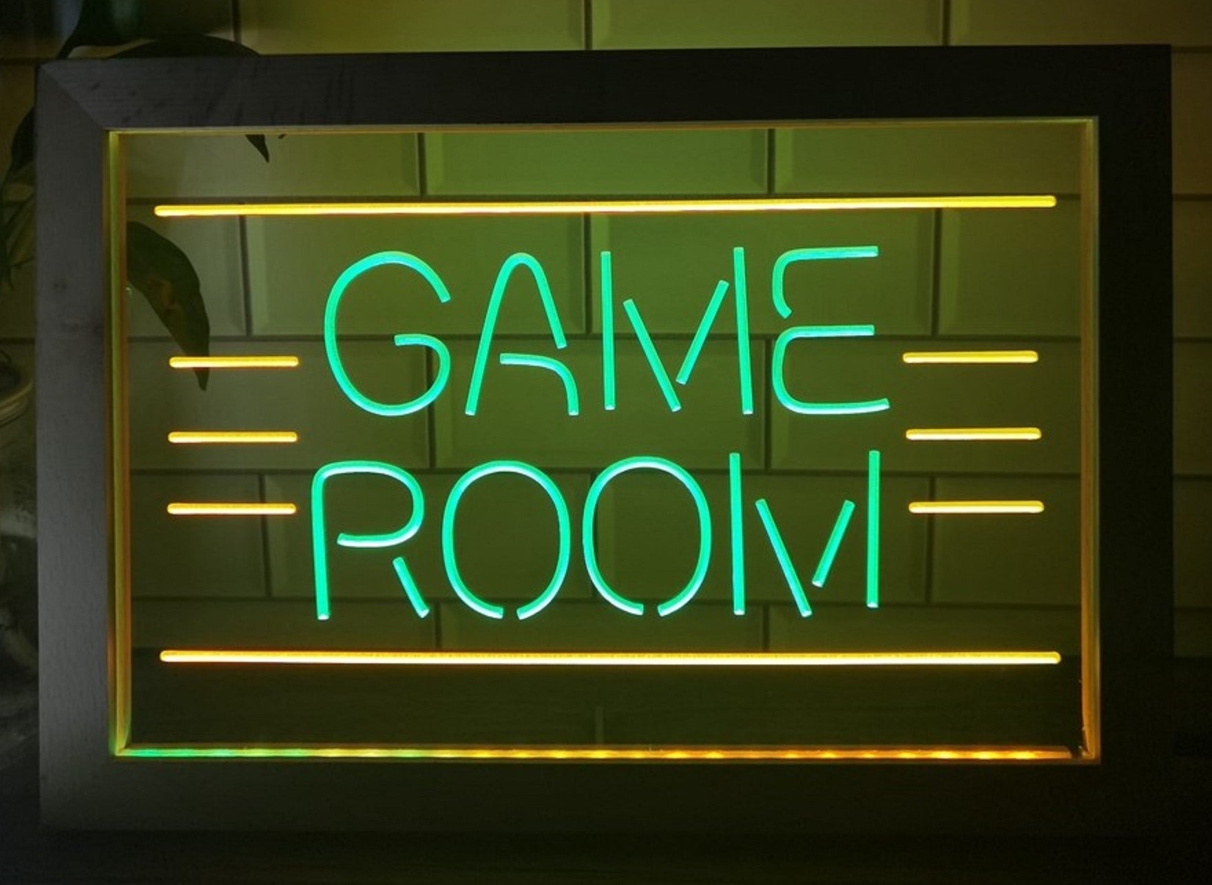 Game Room Led Neon Sign Framed Home Game Room Arcade Shop Decor