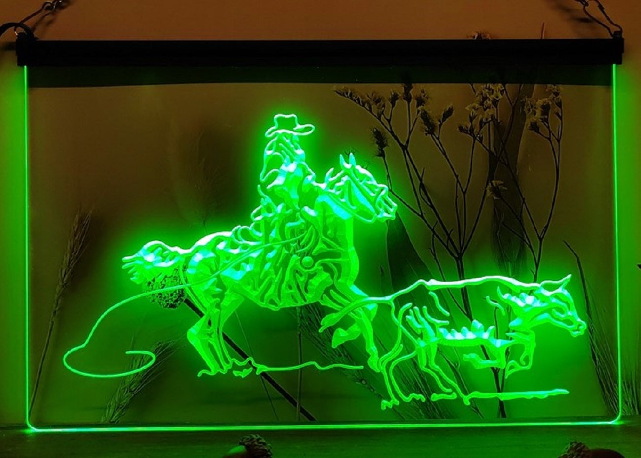 Cowboys Cow Western Led Neon Sign Home Man Cave Cowboys Ranch Decor