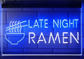 Ramen Late Night Led Neon Sign Dual Color Home Kitchen Japanese Restaurant Decor