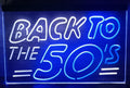 Back To The 50"s Led Neon Sign Dual Color Home Car Garage Decor Wall Hanging Desktop