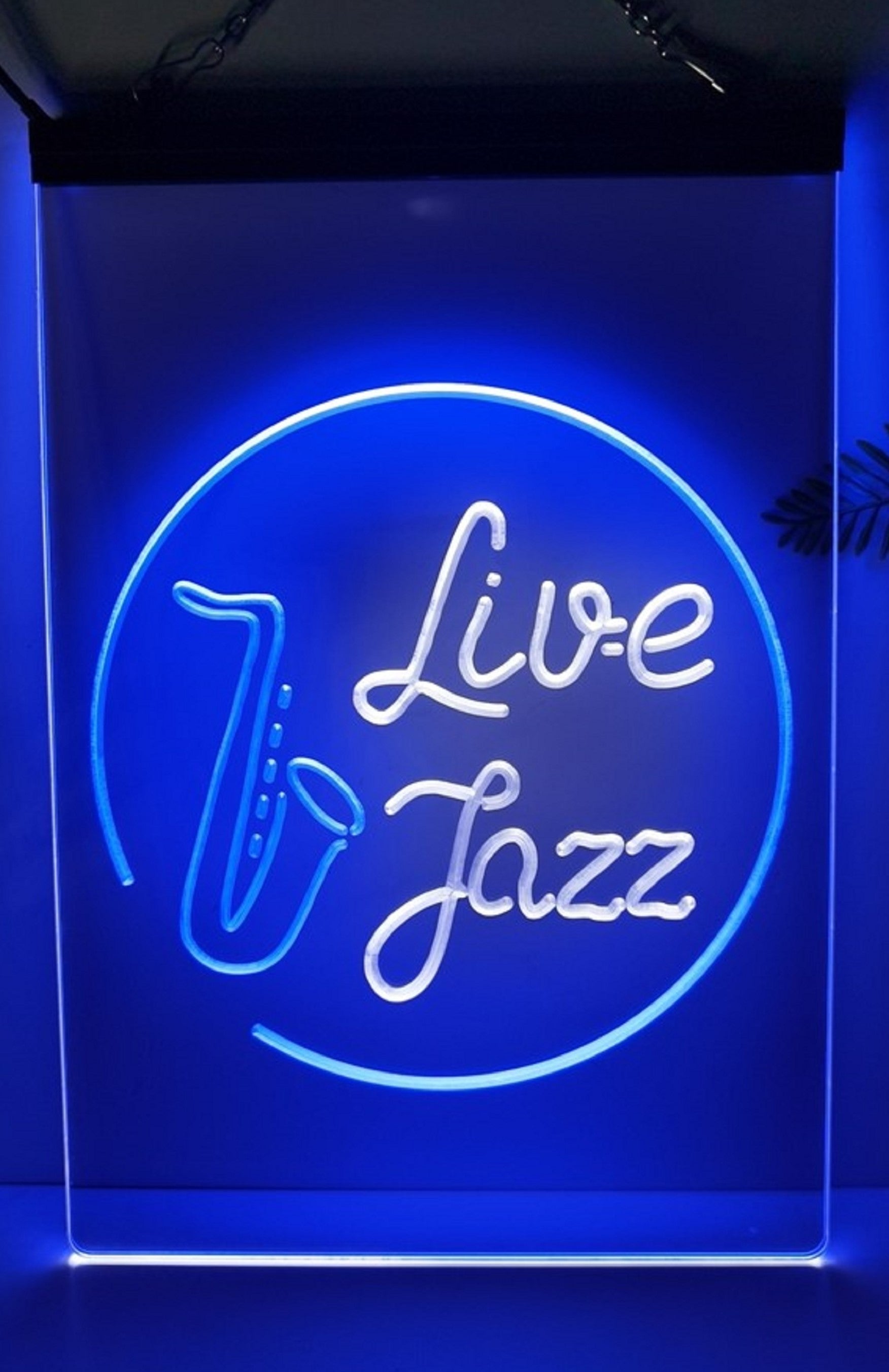 Live Jazz Led Neon Sign Dual Color Home Music Room Studio Music Shop Decor