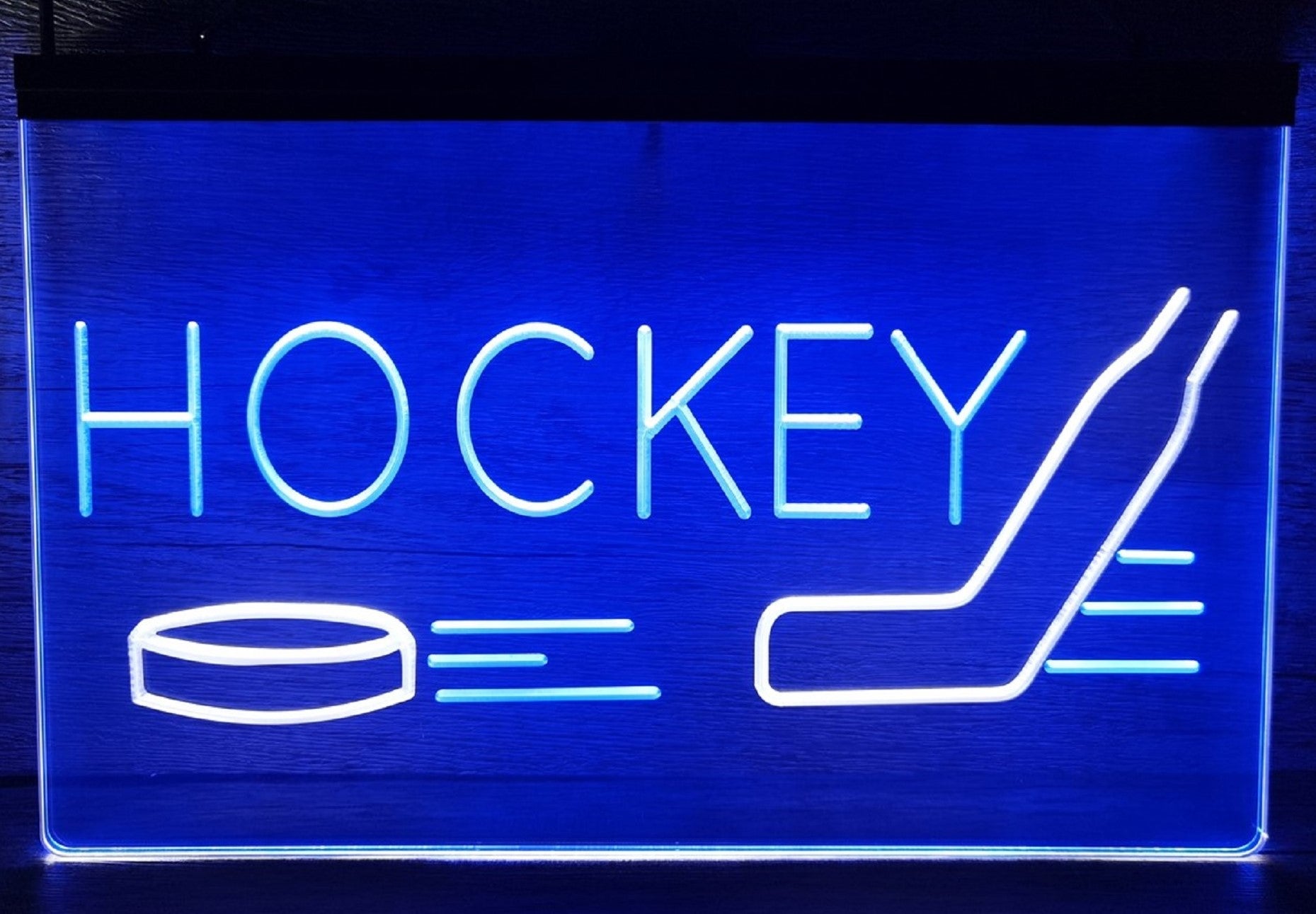 Hockey Led Neon Sign Dual Color Home Sport Club Sportwear Store Decor