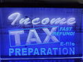 Income Tax Preparation Led Neon Sign Dual Color Accountant Income Tax Service Office Decor