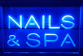 Nails & SPA Led Neon Sign Spa Beauty Salon Decor Wall Hanging OR Desktop