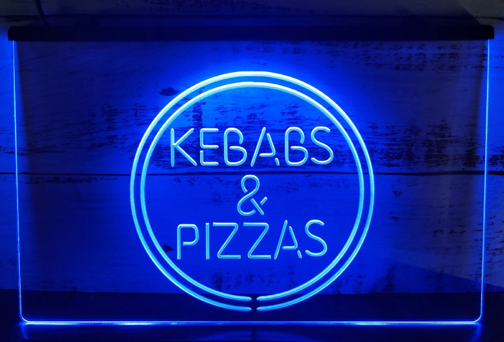 Kebabs & Pizzas Led Neon Sign Kebab Burger Pizza Restaurant Decor