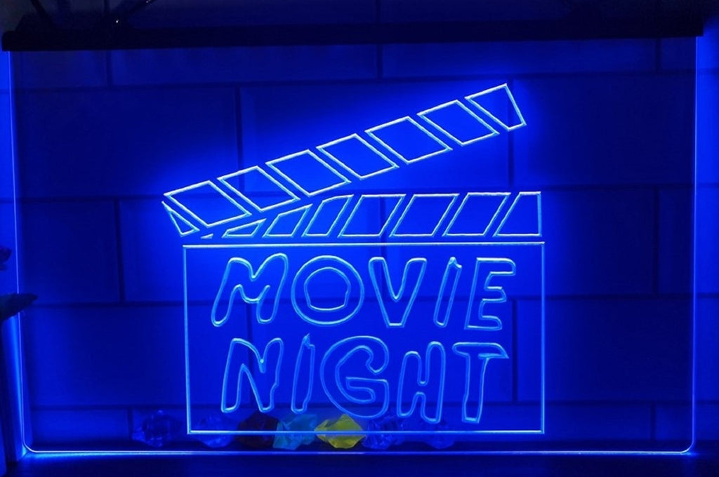 Movie Night Led Neon Sign Studio Cinema Theatre Home Movie Room Decor