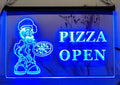 Pizza Open Led Neon Sign Pizzeria Restaurant Decor Wall Hanging