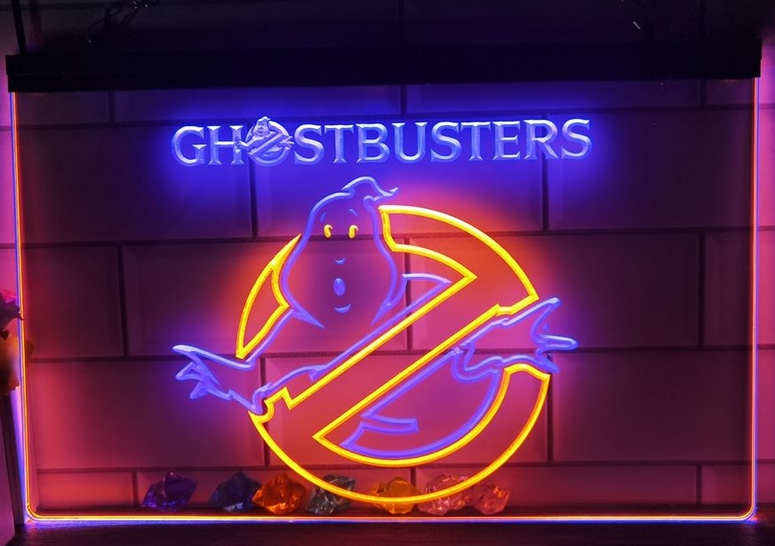 Ghostbusters Led Neon Sign Dual Color Cinema Theatre Home Movie Room Decor