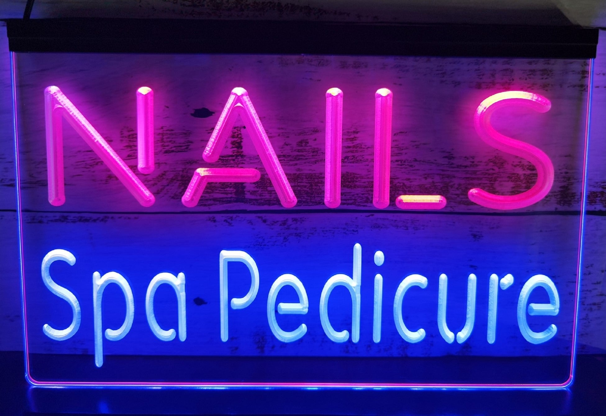 Nails Spa Pedicure Led Neon Sign Dual Color Spa Beauty Salon Decor