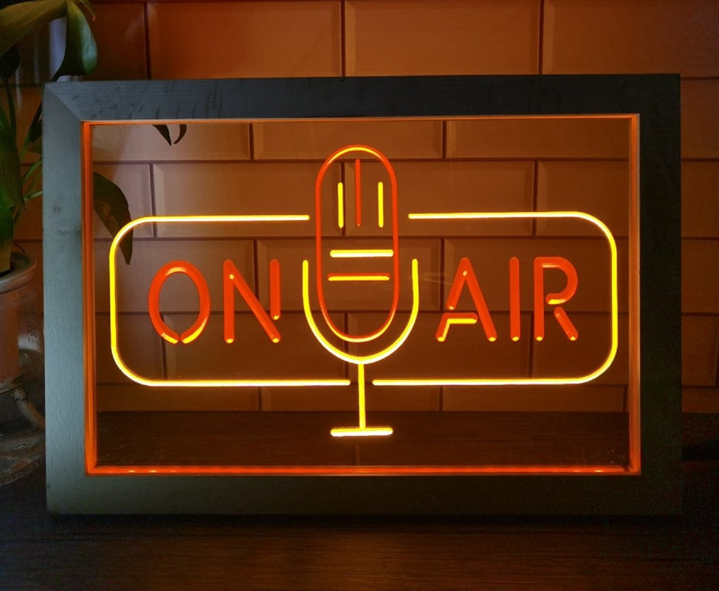 On Air Speaker Led Neon Sign Framed Home Studio Room Audio Recording Studio Decor