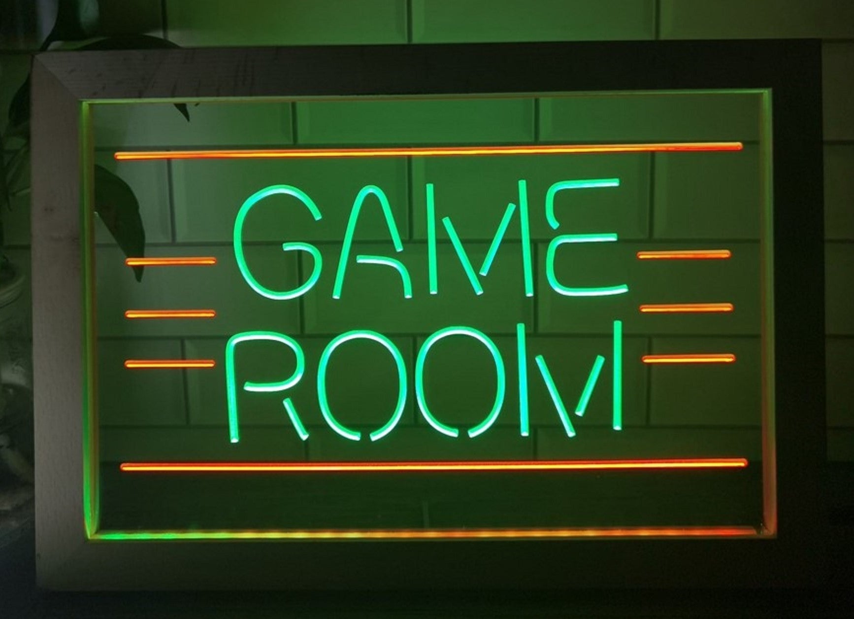 Game Room Led Neon Sign Framed Home Game Room Arcade Shop Decor