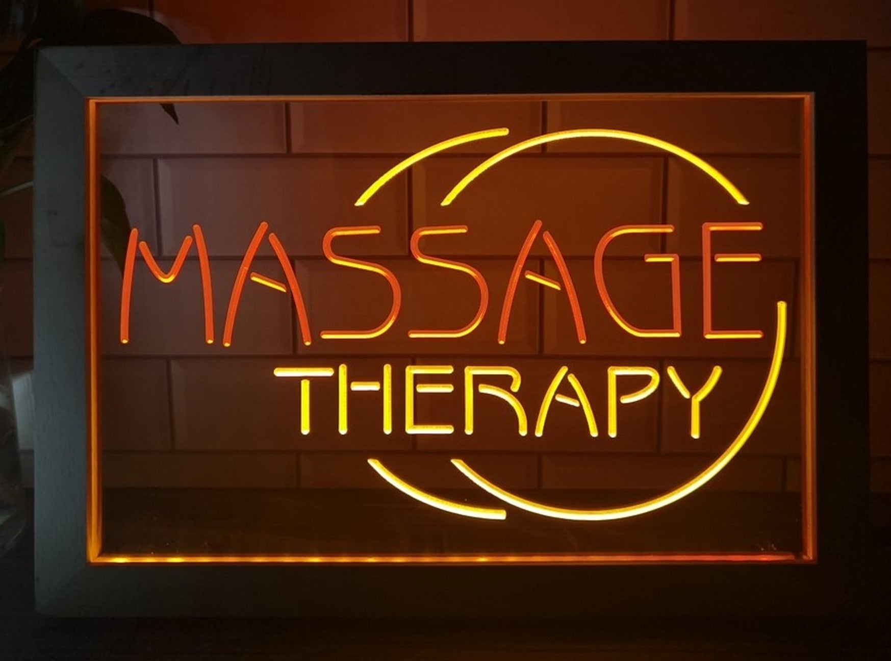 Massage Therapy Led Neon Sign Framed Massage Spa Beauty Salon Decor