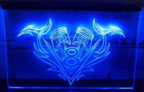 8 Piston Engine Led Neon Sign Auto Shop Car Repair Garage Decor
