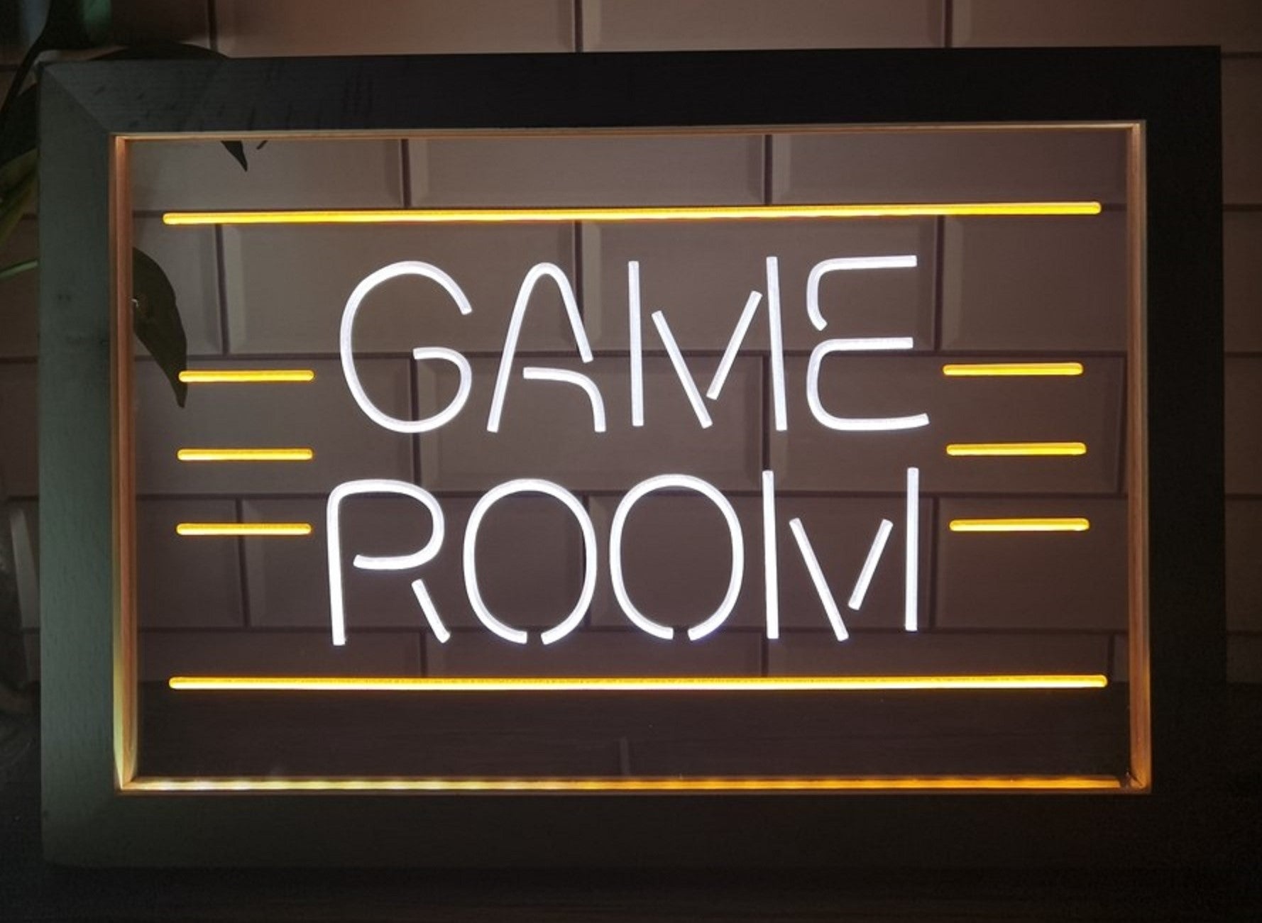 Game Room Led Neon Sign Framed Home Game Room Arcade Shop Decor