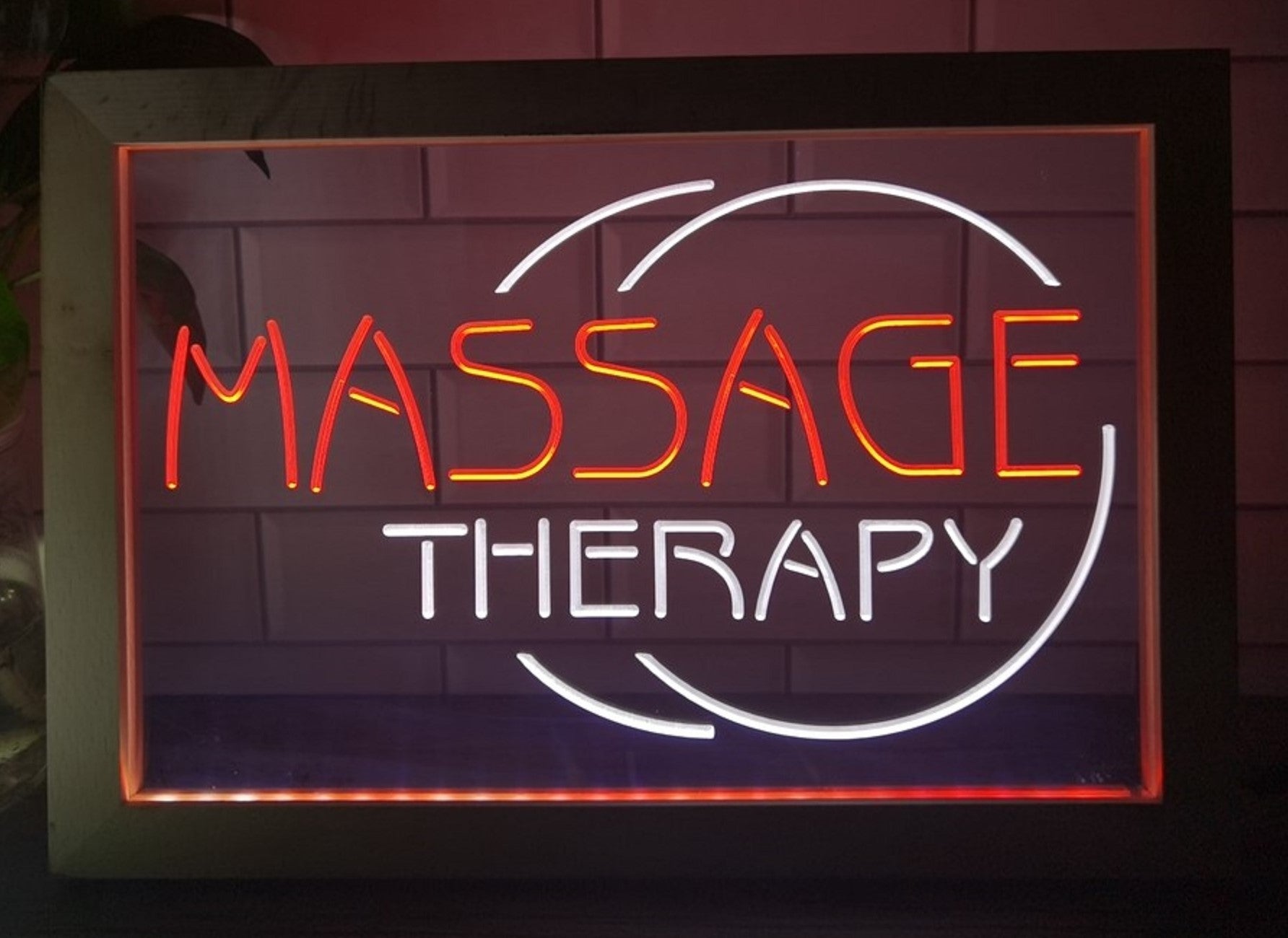Massage Therapy Led Neon Sign Framed Massage Spa Beauty Salon Decor