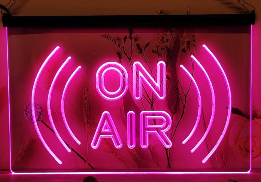 On Air Waves Led Neon Sign Home Studio Room Audio Radio Studio Decor