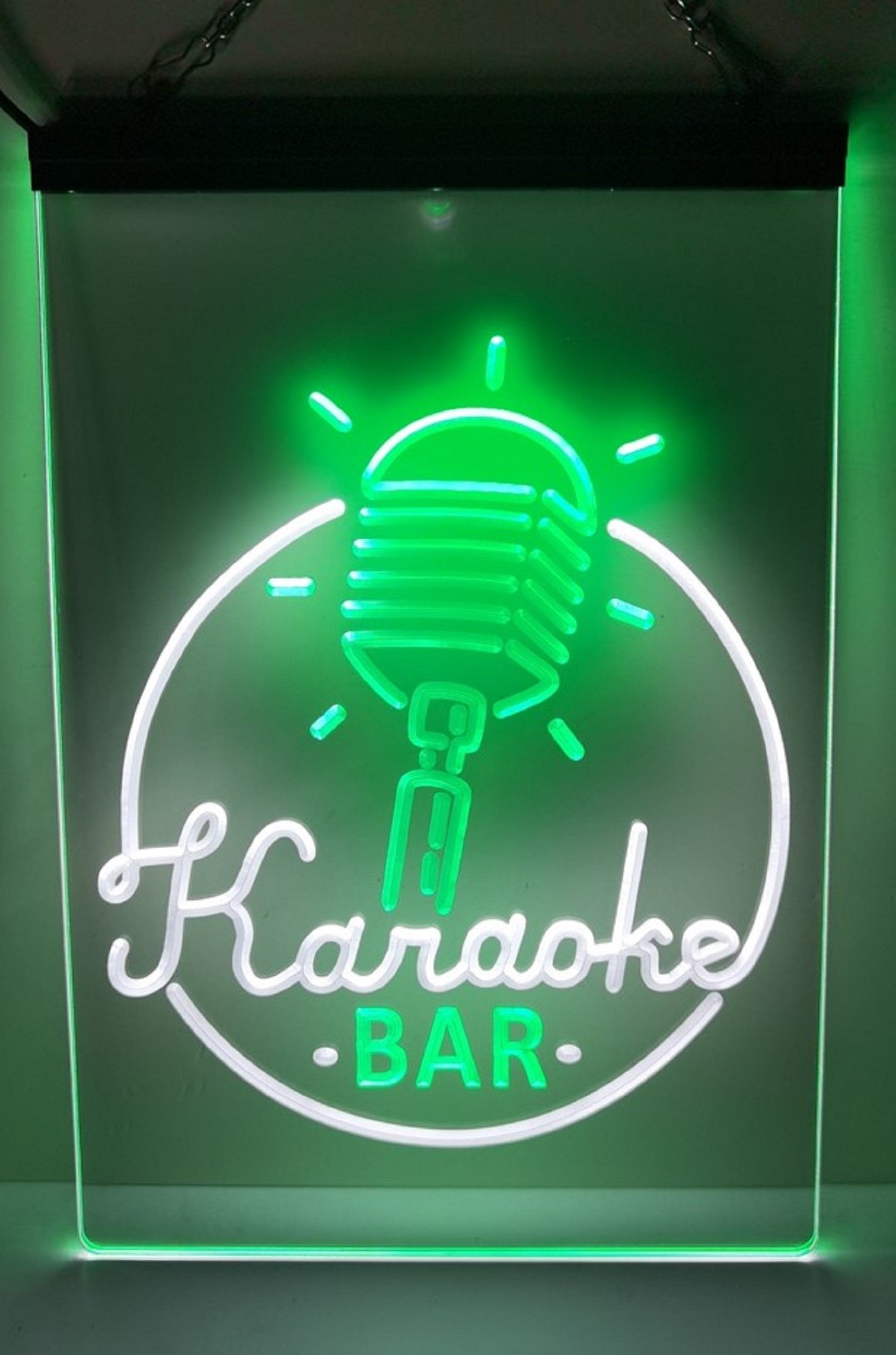 Karaoke Bar Led Neon Sign Dual Color Home Music Room Karaoke Club Studio Music Decor