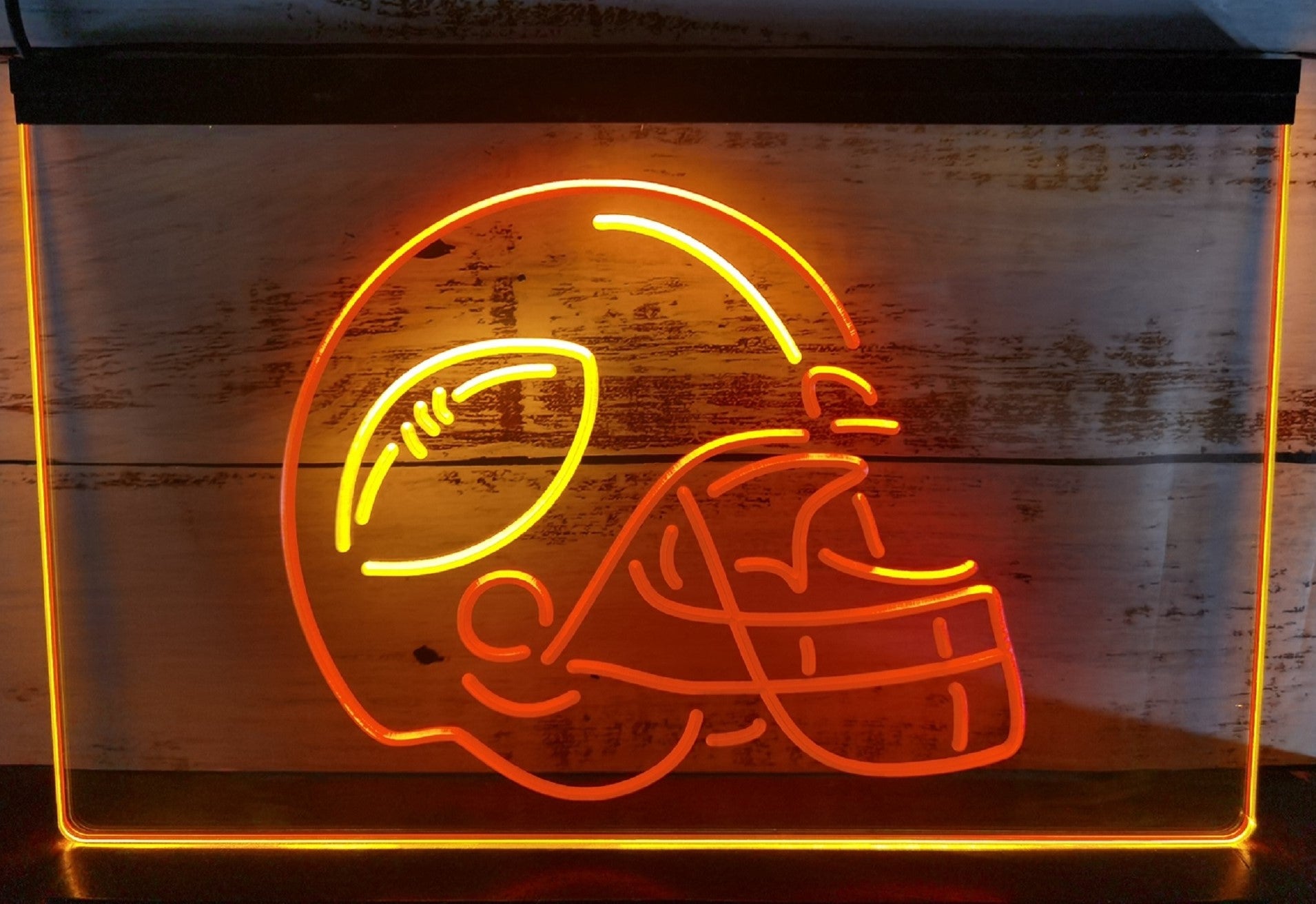 Football Helmet Led Neon Sign Dual Color Wall Hanging Or Desktop Decor