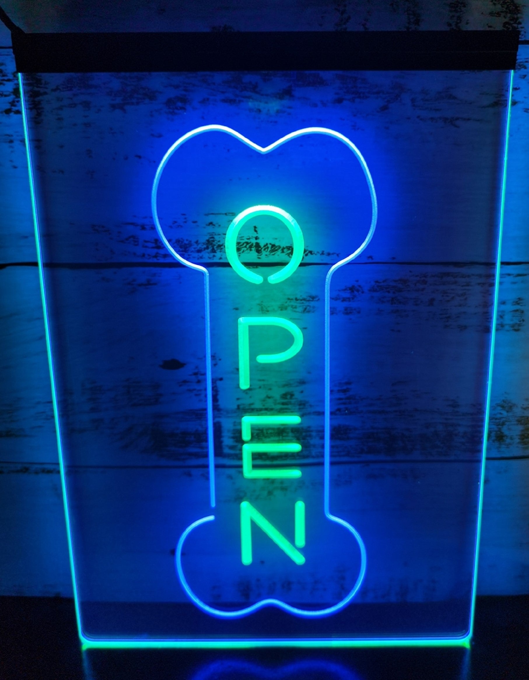 Open Dog Grooming Led Neon Sign Dual Color Pet Dog Grooming Shop Decor