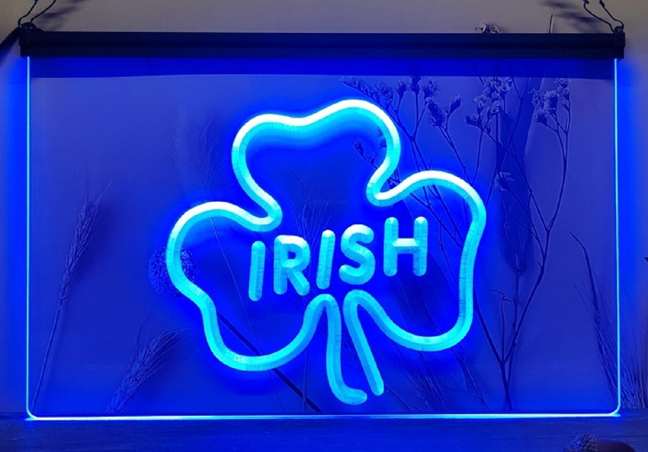 Shamrock Ireland Led Neon Sign Wall Hanging Or Desktop Decor