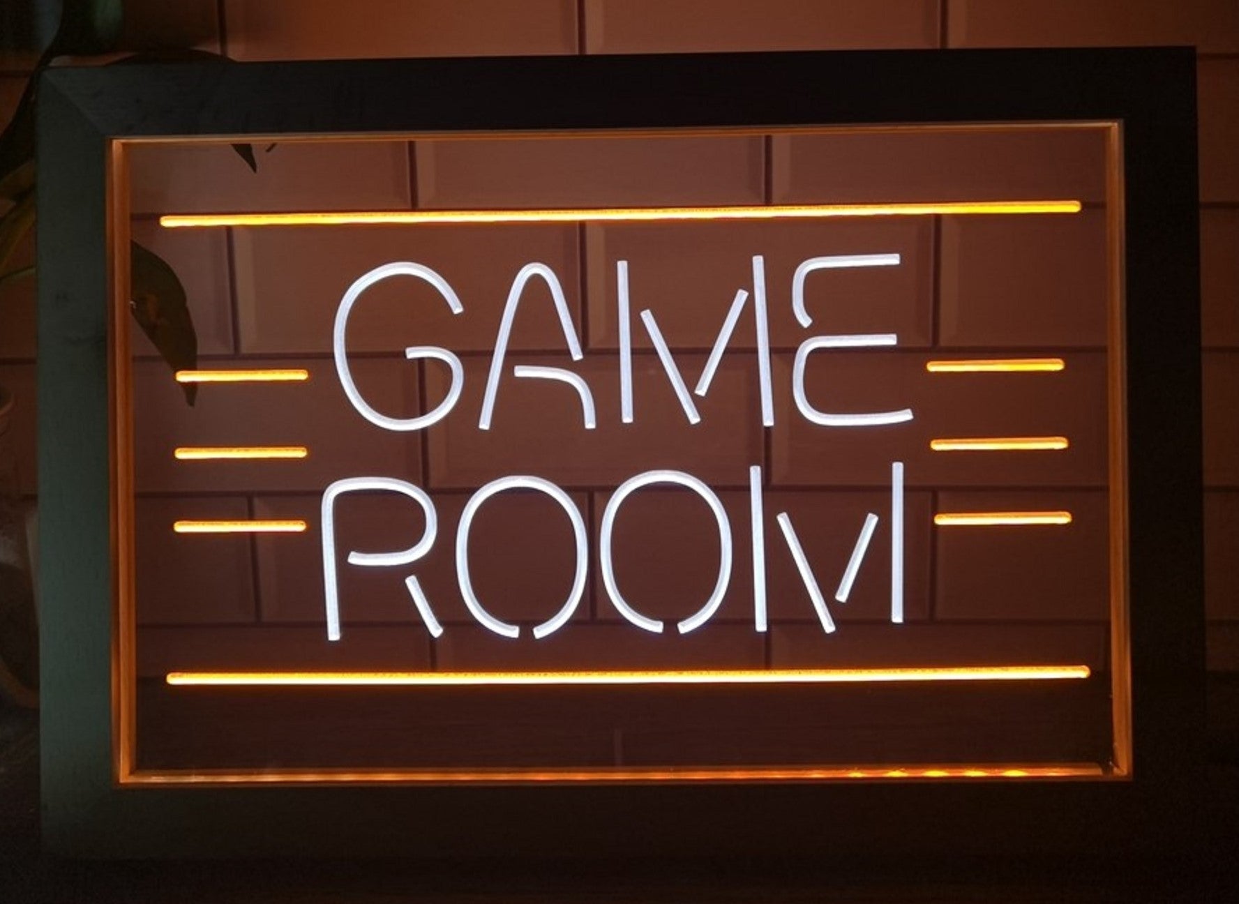 Game Room Led Neon Sign Framed Home Game Room Arcade Shop Decor