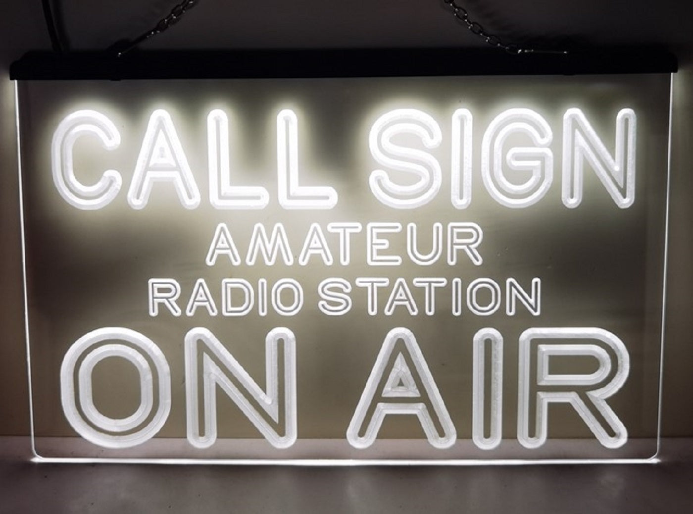 Custom Call Sign Led Neon Sign Amateur Ham Radio Station On Air