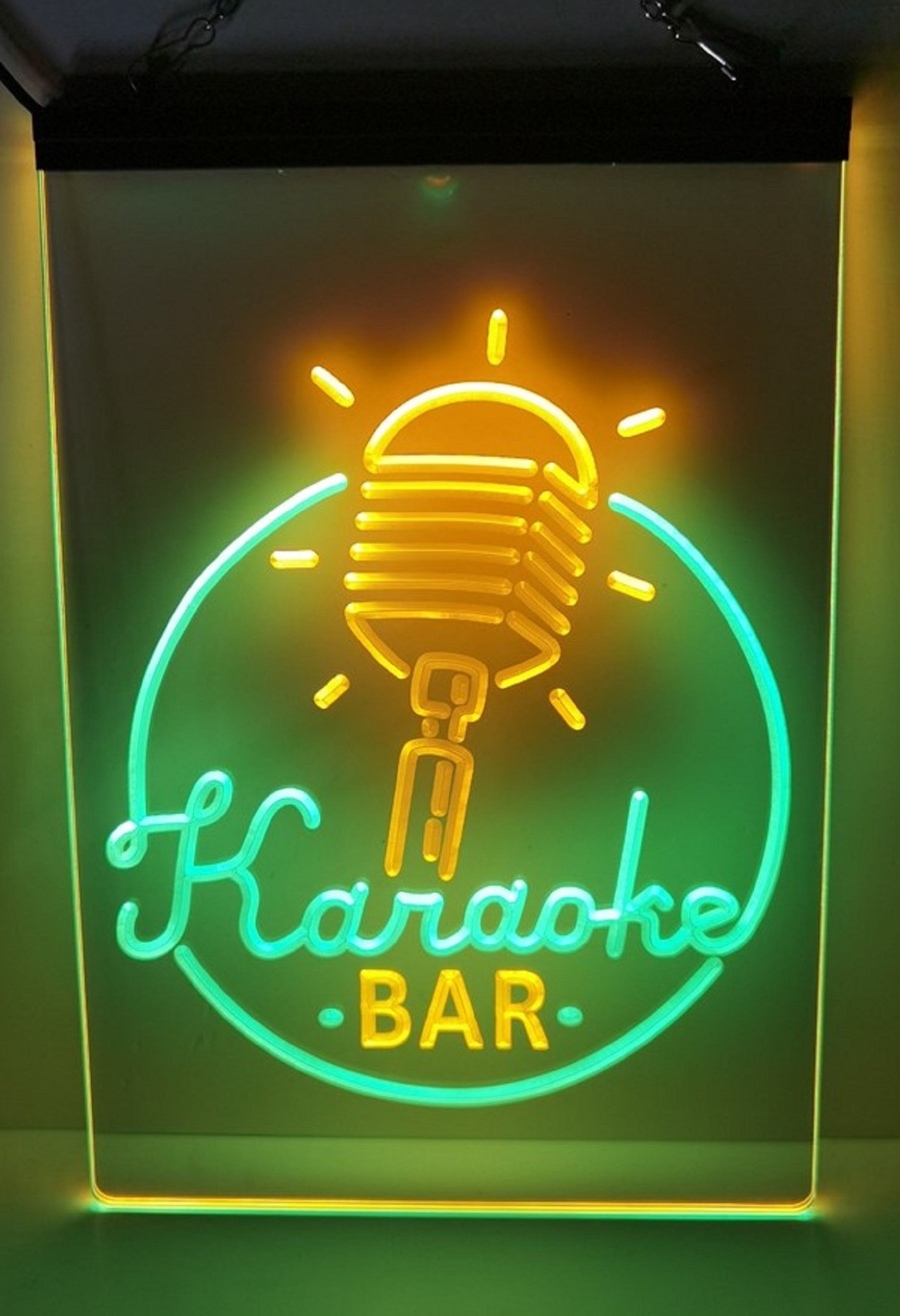 Karaoke Bar Led Neon Sign Dual Color Home Music Room Karaoke Club Studio Music Decor