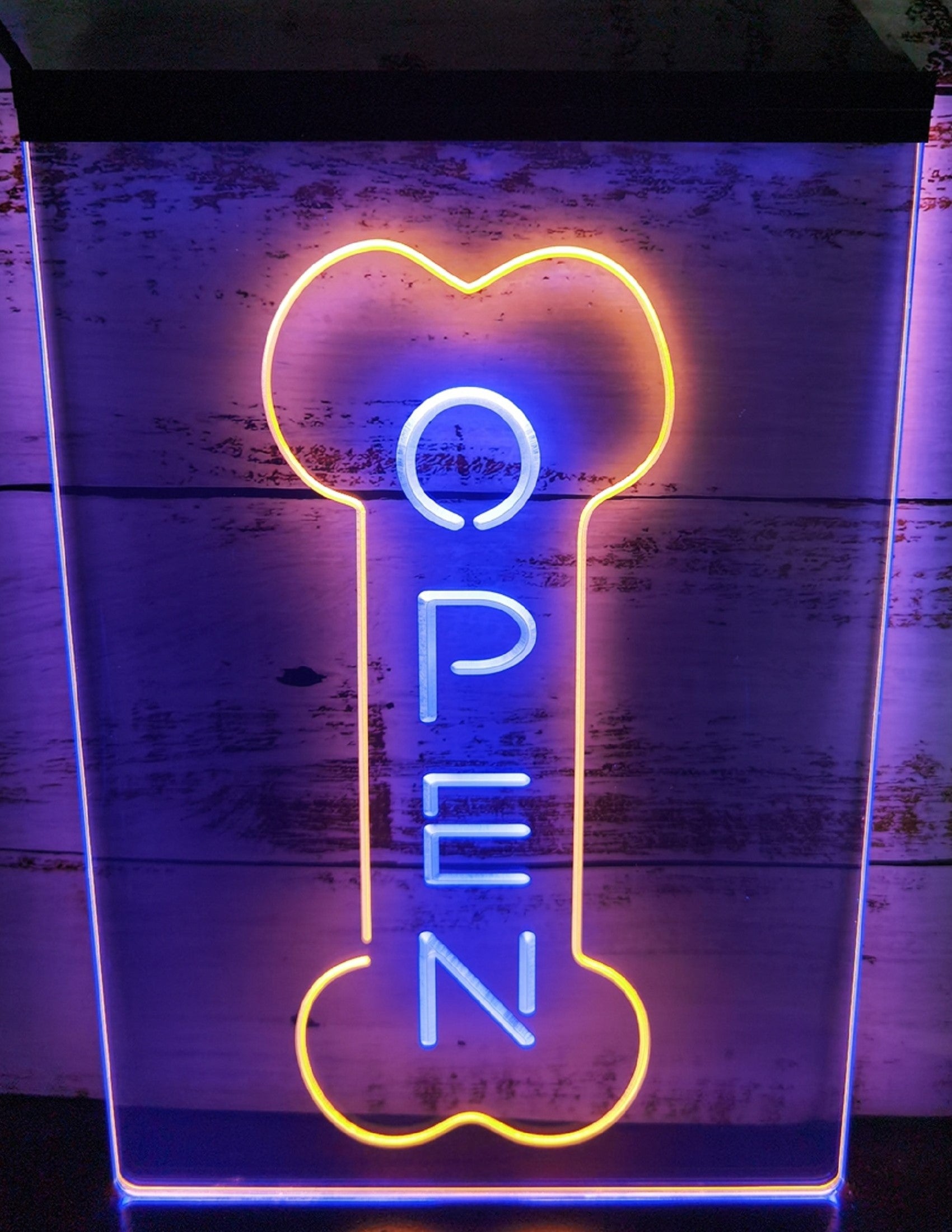 Open Dog Grooming Led Neon Sign Dual Color Pet Dog Grooming Shop Decor