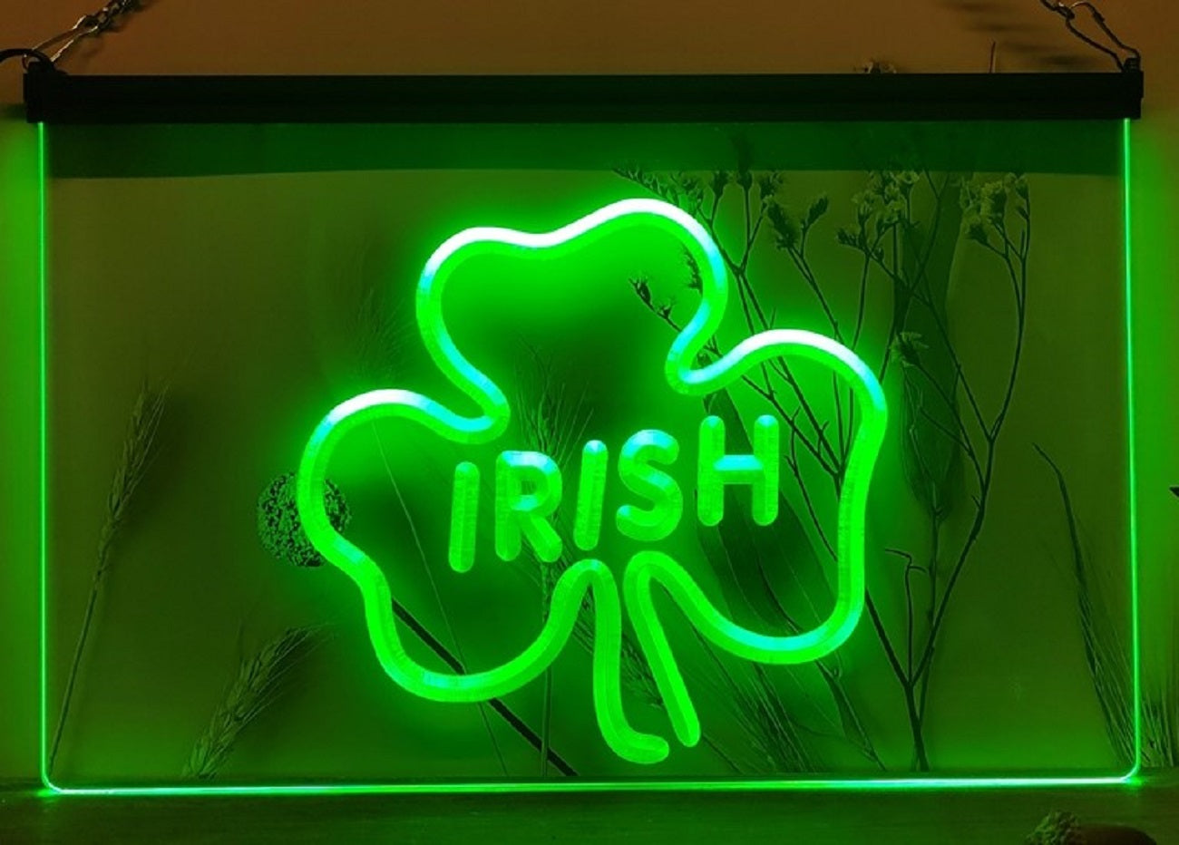 Shamrock Ireland Led Neon Sign Wall Hanging Or Desktop Decor