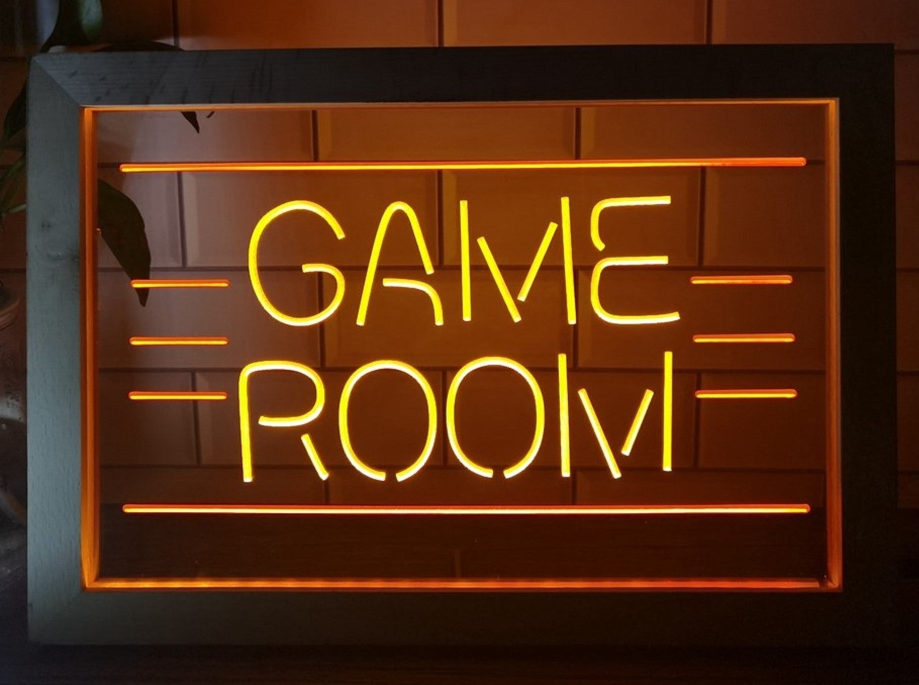 Game Room Led Neon Sign Framed Home Game Room Arcade Shop Decor