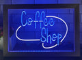 Coffee Shop Open Led Neon Sign Framed Coffee Shop Decor