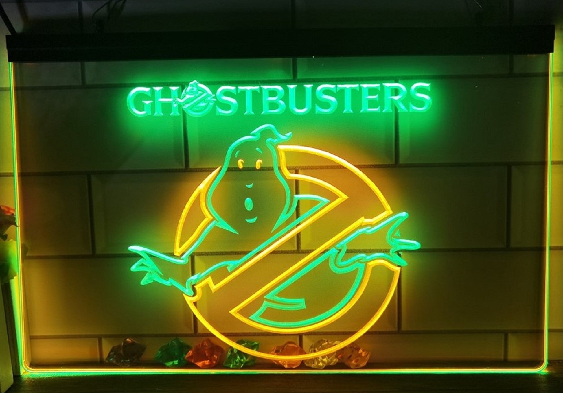 Ghostbusters Led Neon Sign Dual Color Cinema Theatre Home Movie Room Decor