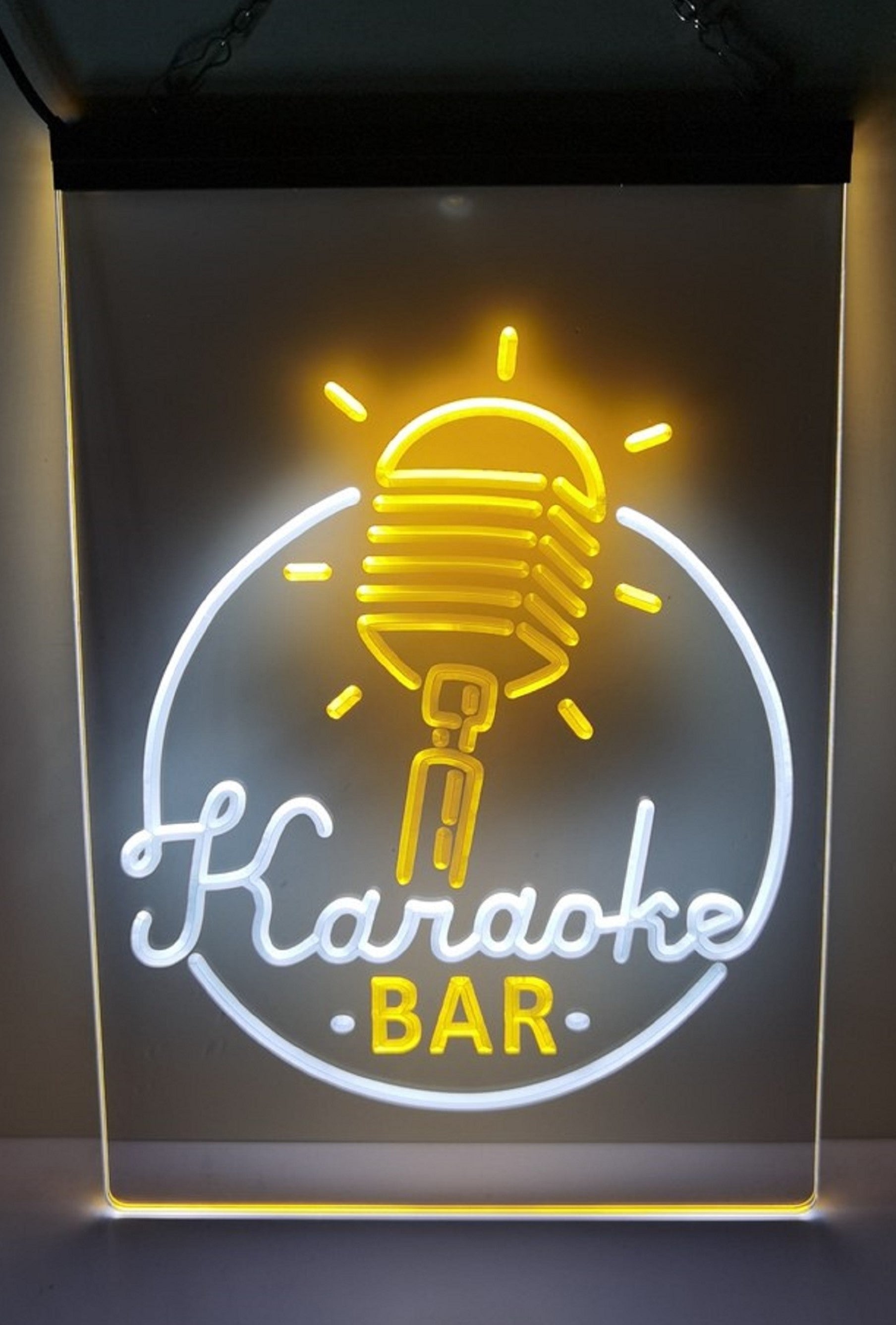 Karaoke Bar Led Neon Sign Dual Color Home Music Room Karaoke Club Studio Music Decor
