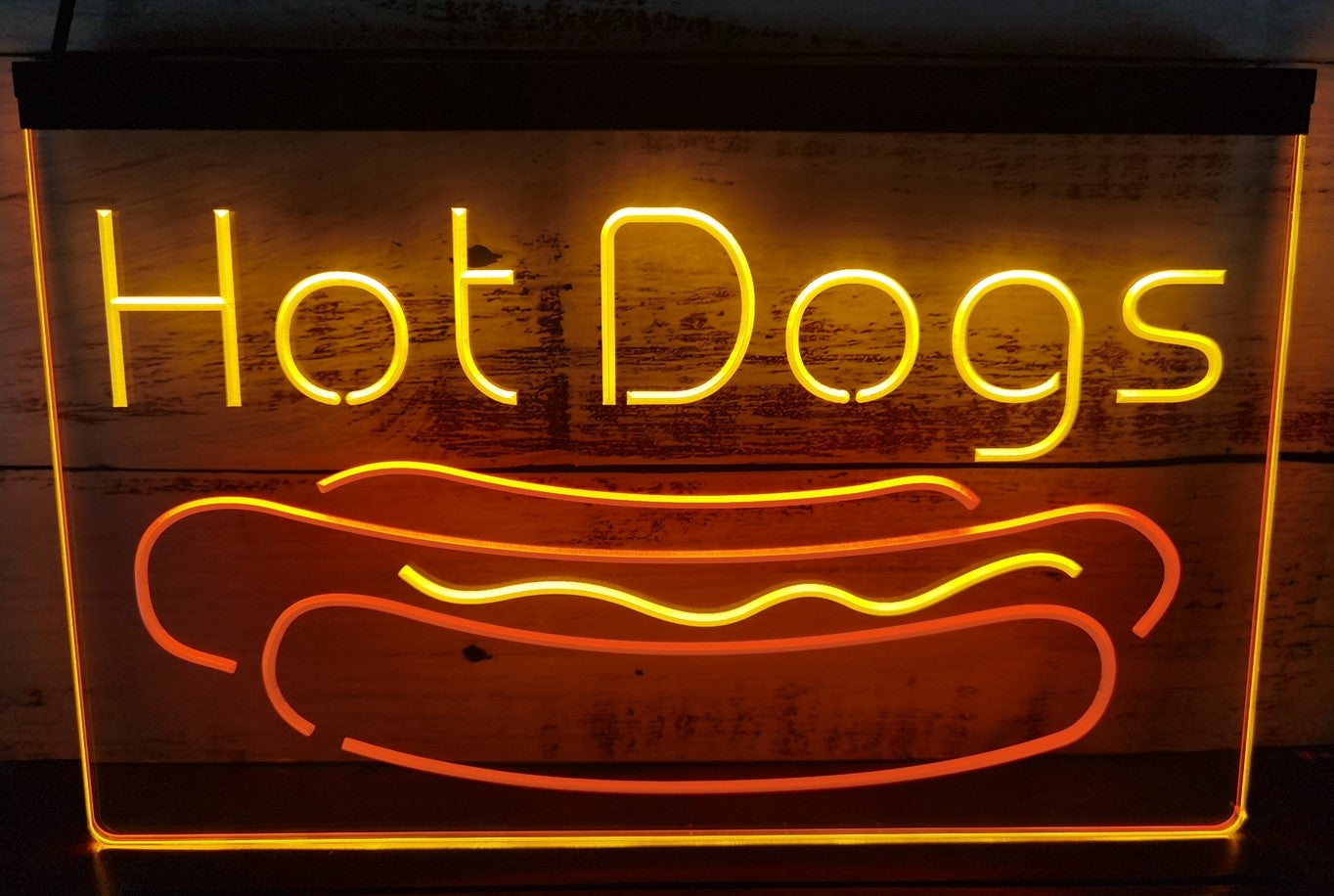 Hot Dogs Led Neon Sign Dual Color Burger Hot Dog Restaurant Decor