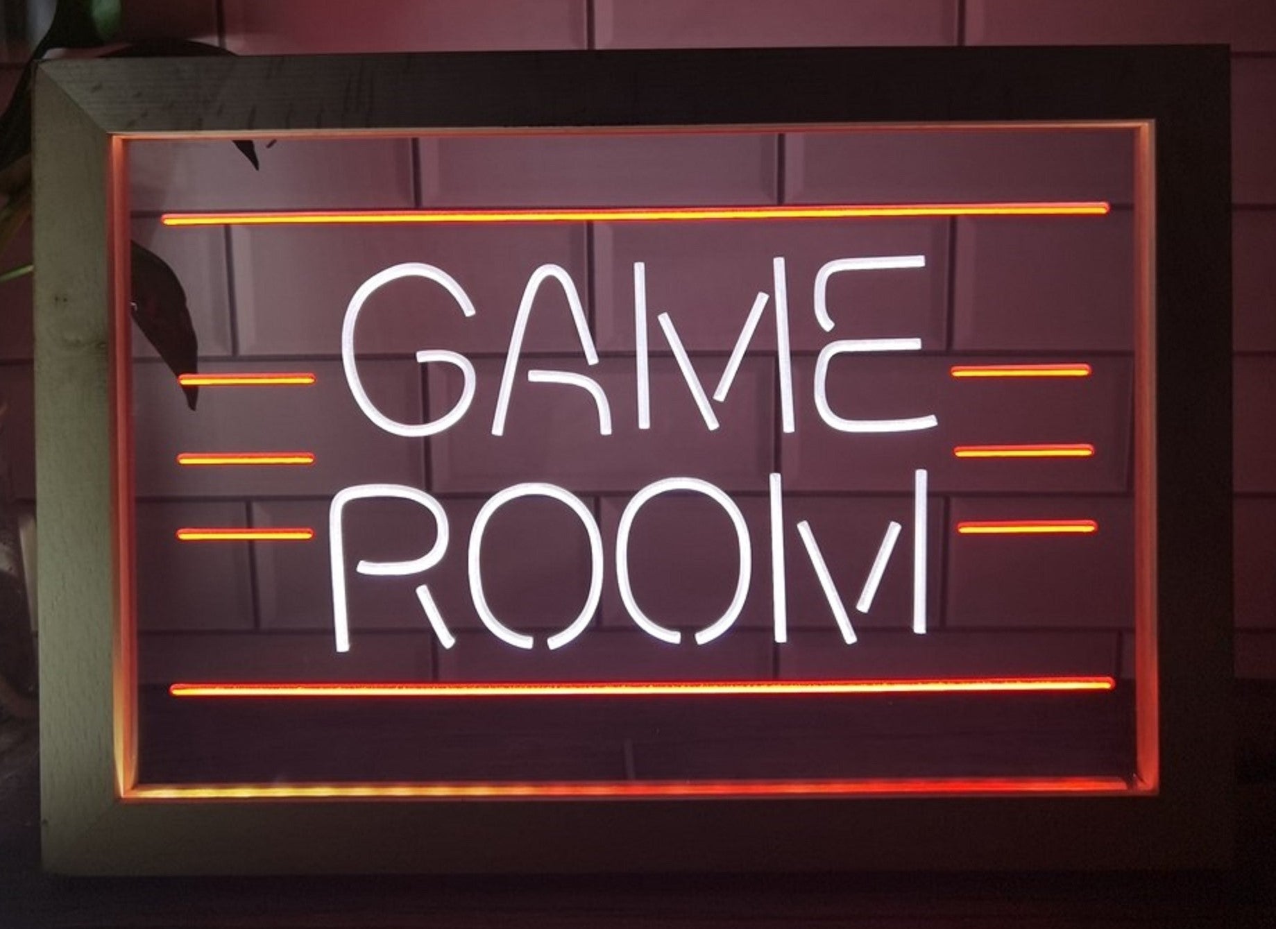 Game Room Led Neon Sign Framed Home Game Room Arcade Shop Decor
