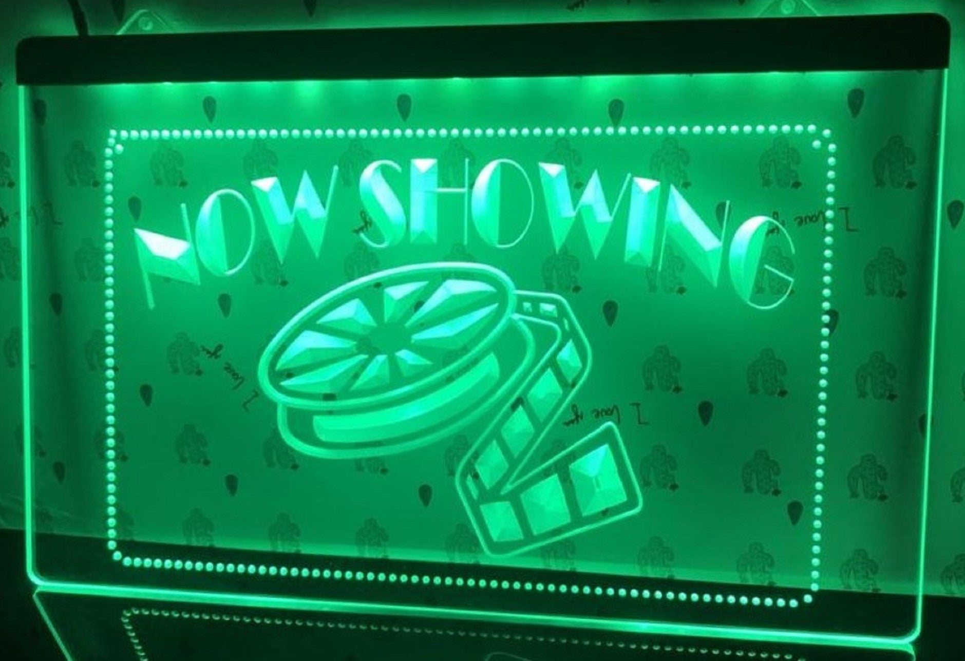 Now Showing Filming Led Neon Sign Cinema Theatre Home Movie Room Decor