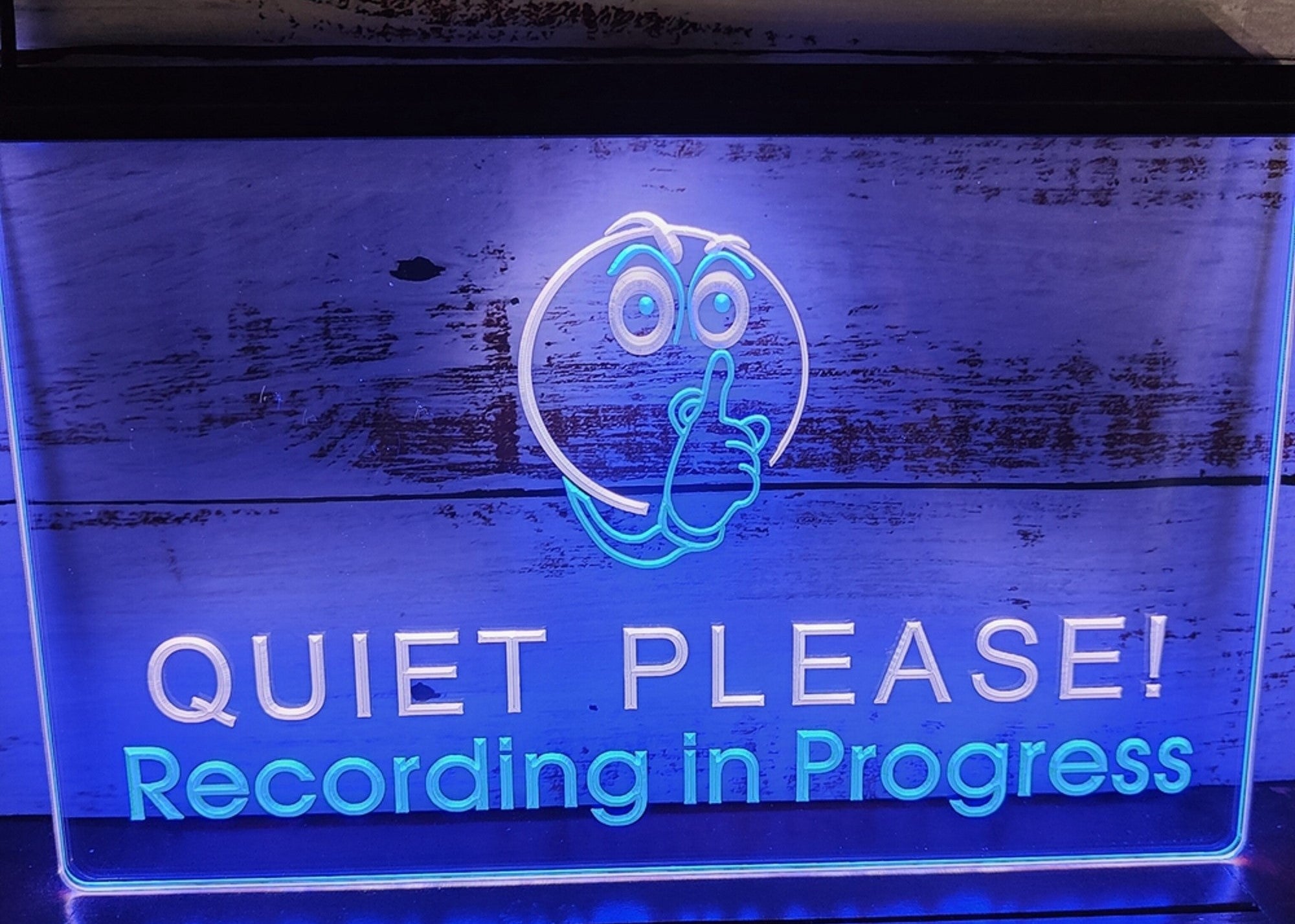 Quiet Please Recording In Progress Led Neon Sign Dual Color Home Music Room Studio Decor
