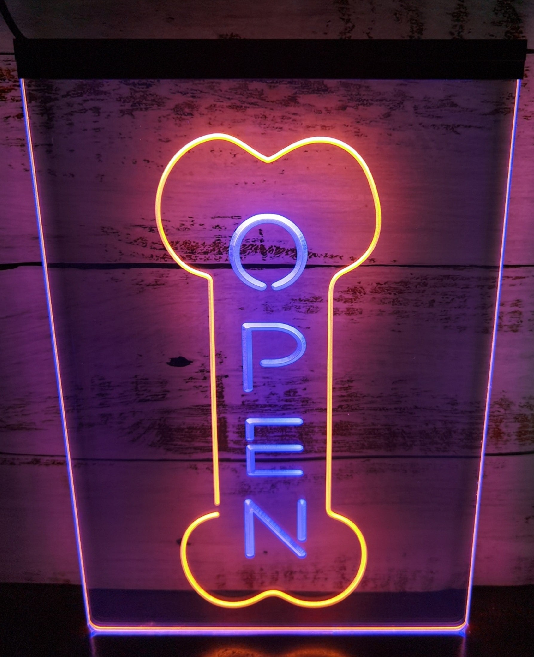 Open Dog Grooming Led Neon Sign Dual Color Pet Dog Grooming Shop Decor