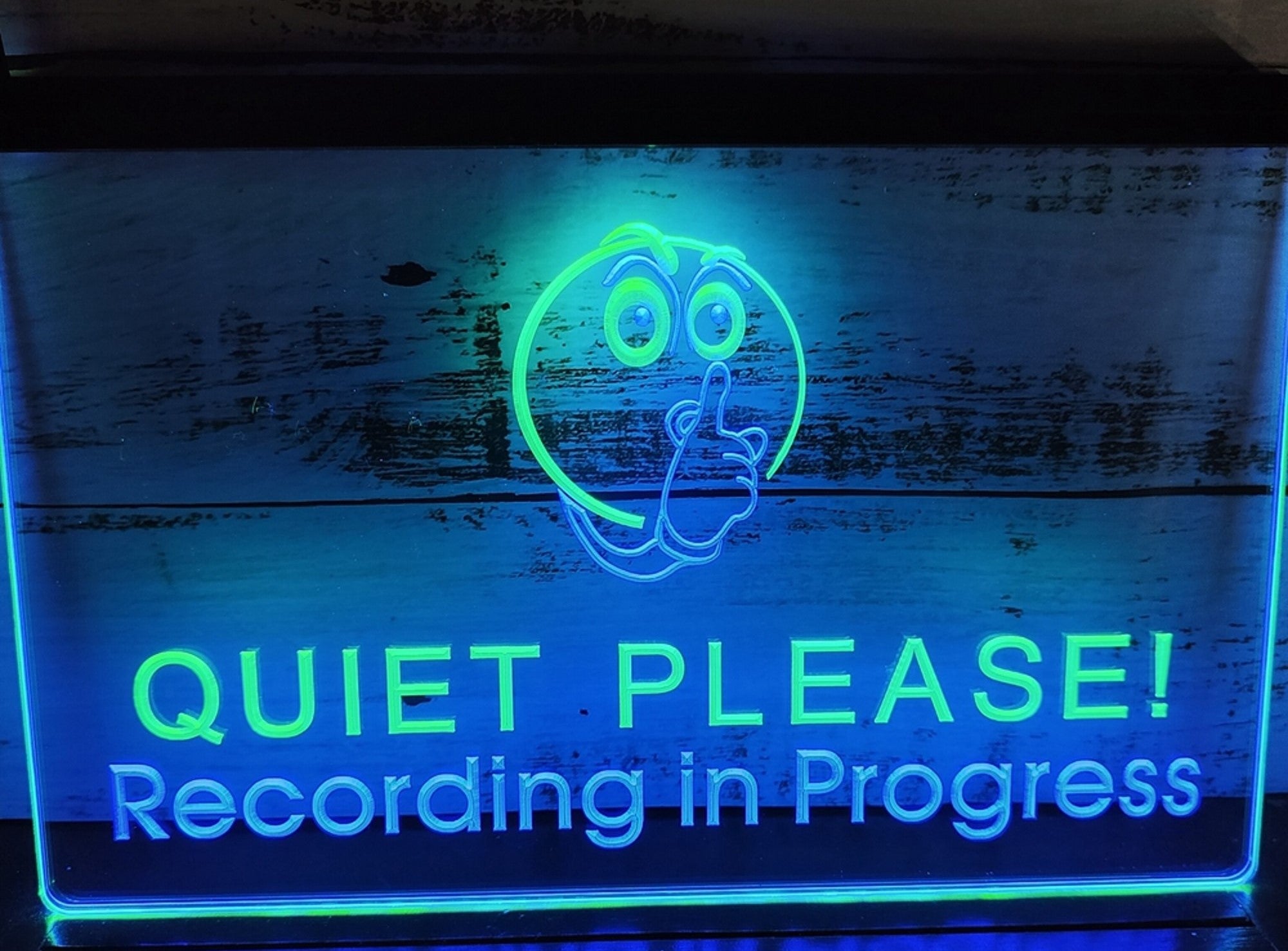 Quiet Please Recording In Progress Led Neon Sign Dual Color Home Music Room Studio Decor