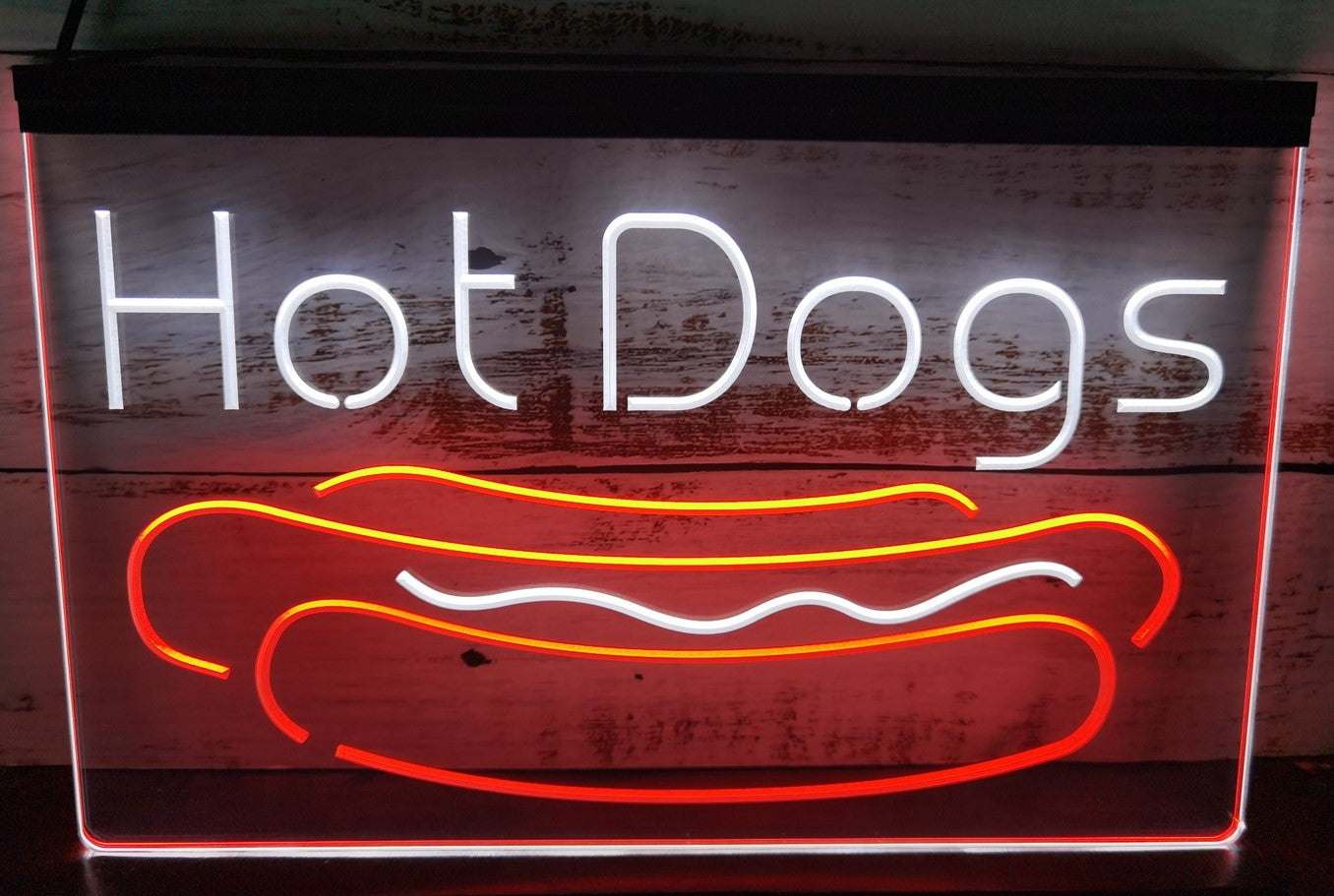 Hot Dogs Led Neon Sign Dual Color Burger Hot Dog Restaurant Decor