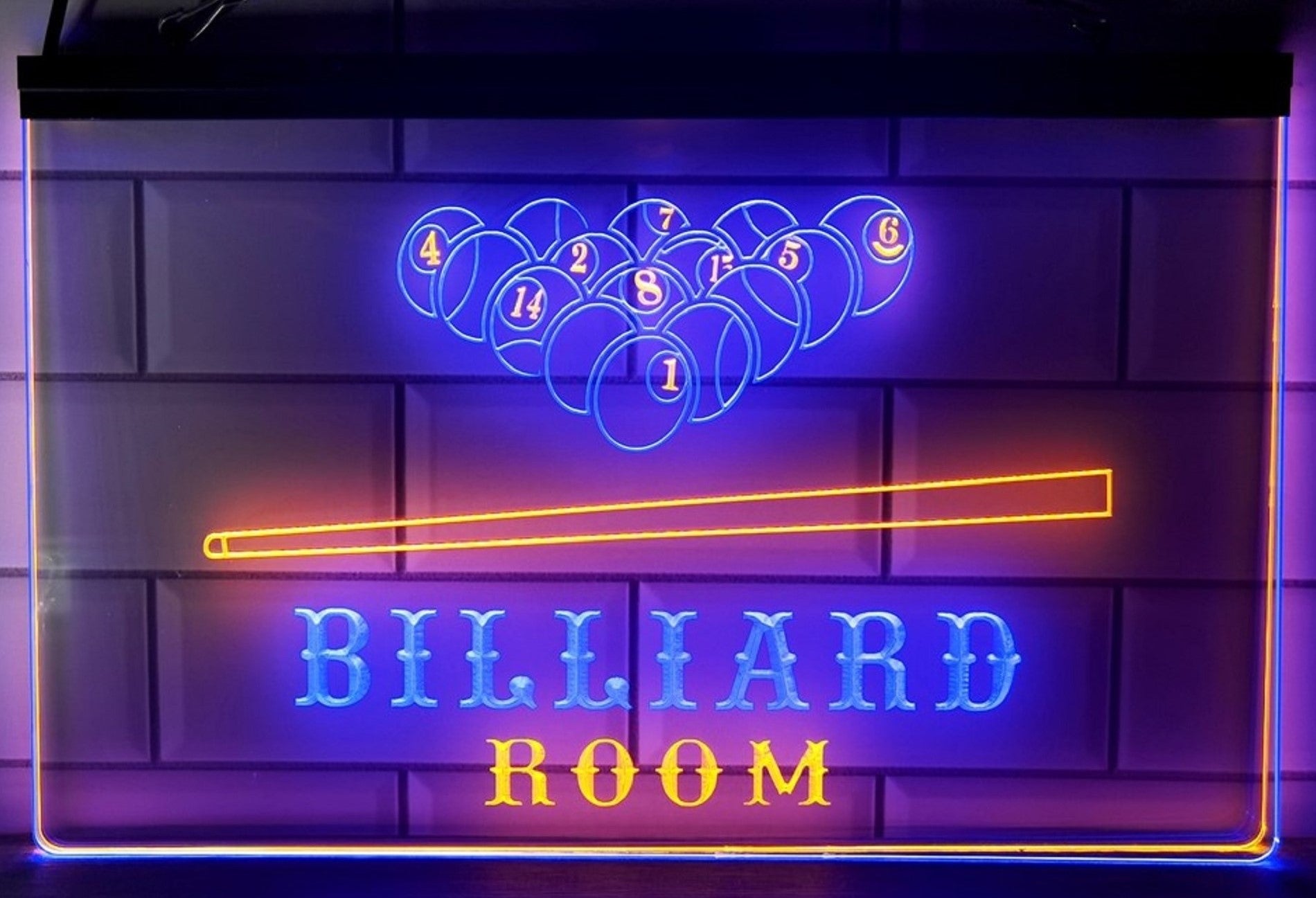Billiard Room Led Neon Sign Dual Color Home Pool Room Billiards Hall Decor