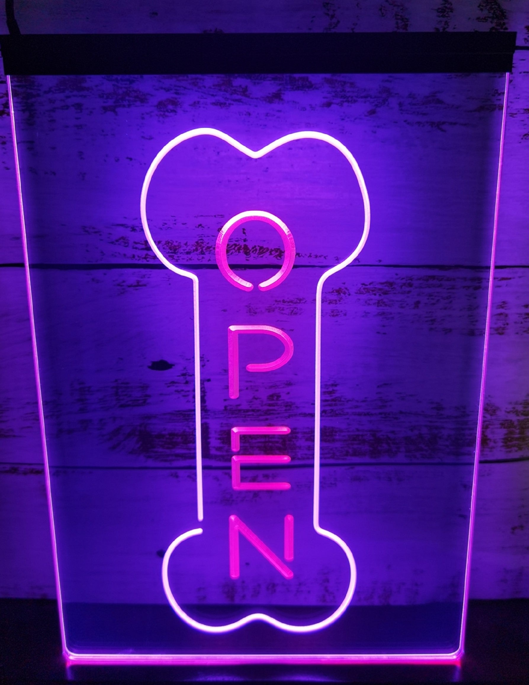 Open Dog Grooming Led Neon Sign Dual Color Pet Dog Grooming Shop Decor