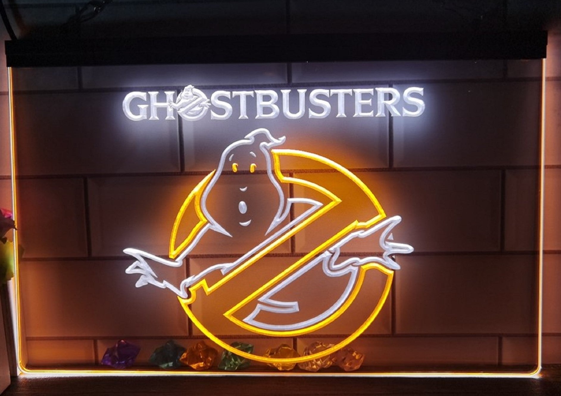 Ghostbusters Led Neon Sign Dual Color Cinema Theatre Home Movie Room Decor