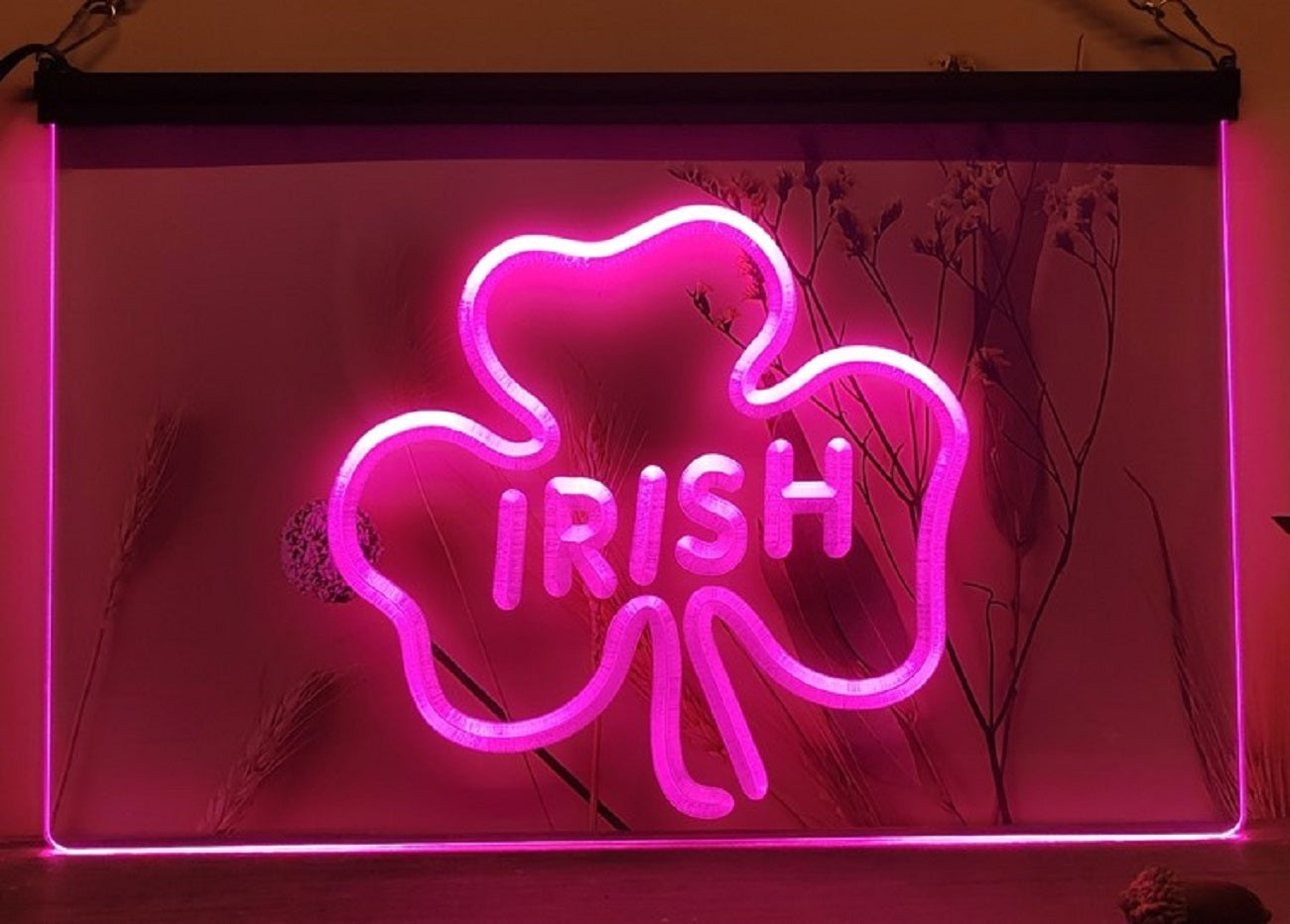 Shamrock Ireland Led Neon Sign Wall Hanging Or Desktop Decor
