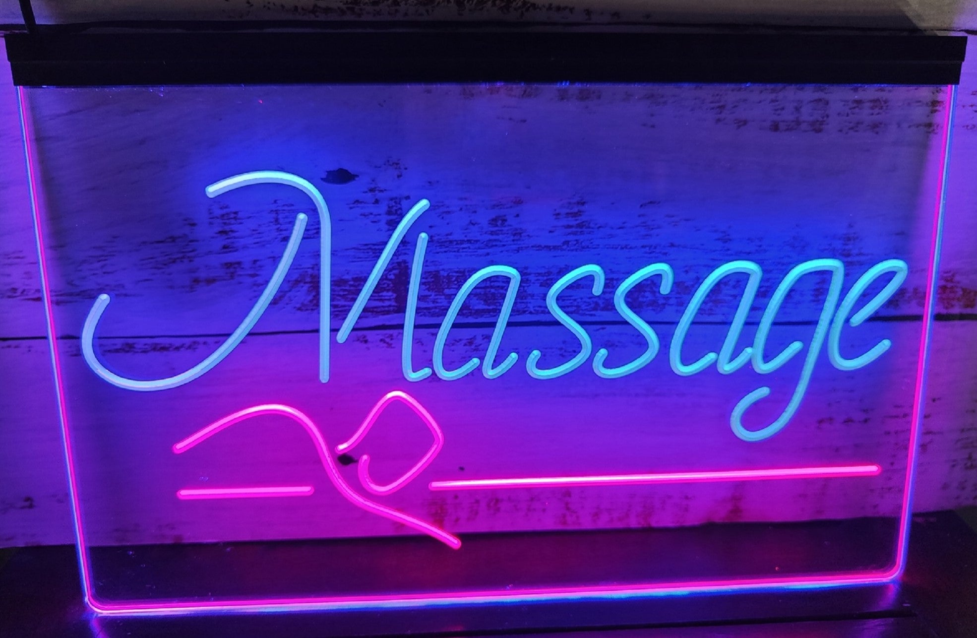 Massage Spa Led Neon Sign Dual Color Spa Massage Shop Salon Decor
