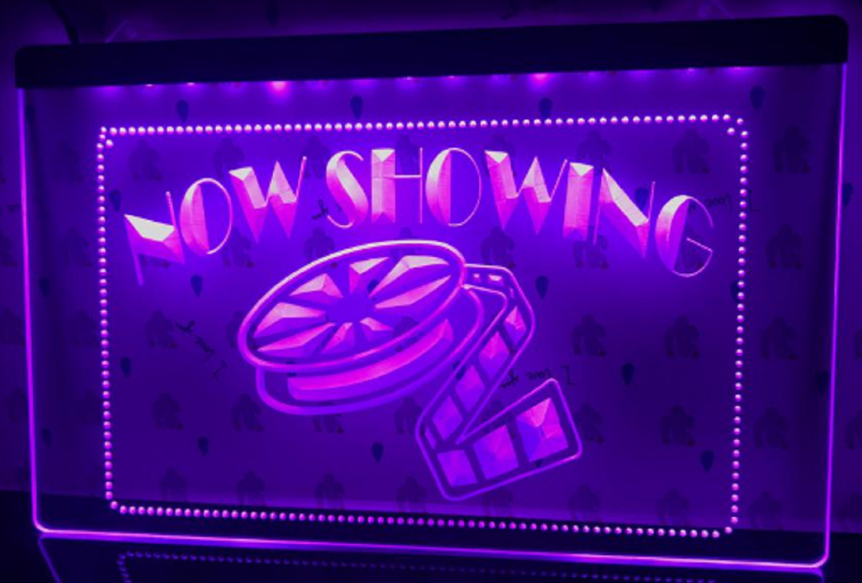 Now Showing Filming Led Neon Sign Cinema Theatre Home Movie Room Decor