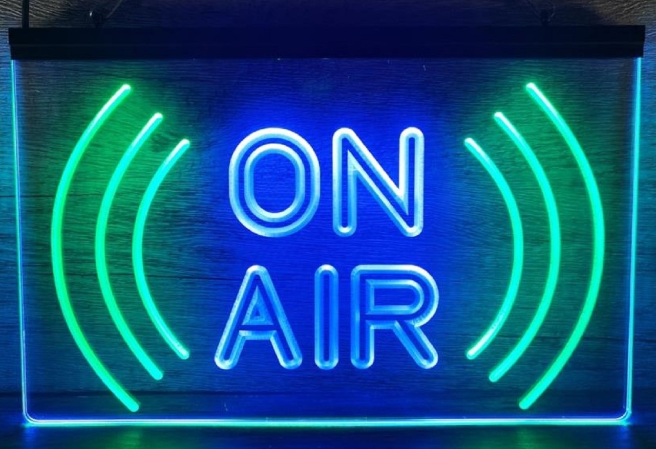 On Air Waves Led Neon Sign Dual Color Home Studio Room Audio Radio Studio Decor
